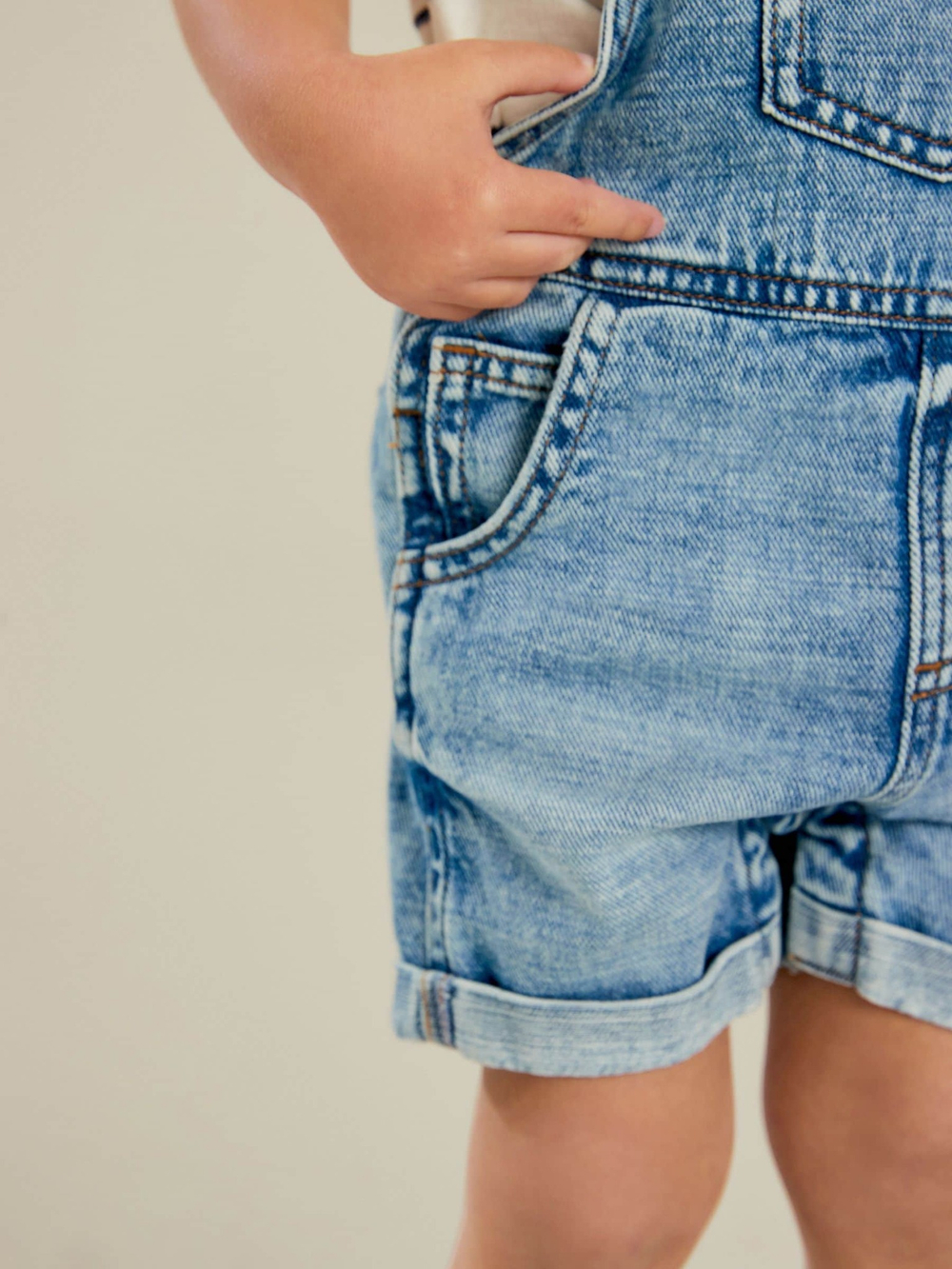 Полукомбинезон джинсовый для мальчика Next 912-811, Синий