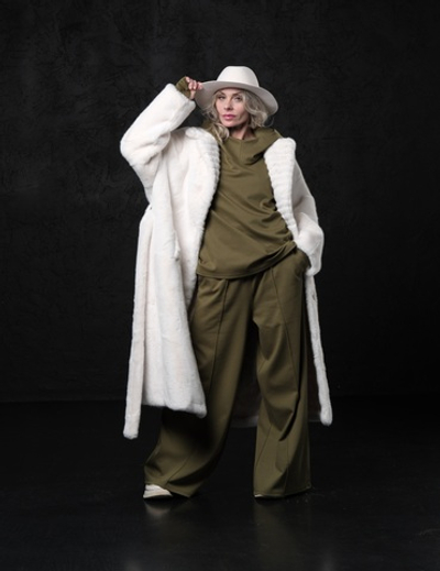 Шуба /белая /классика/ эко мех