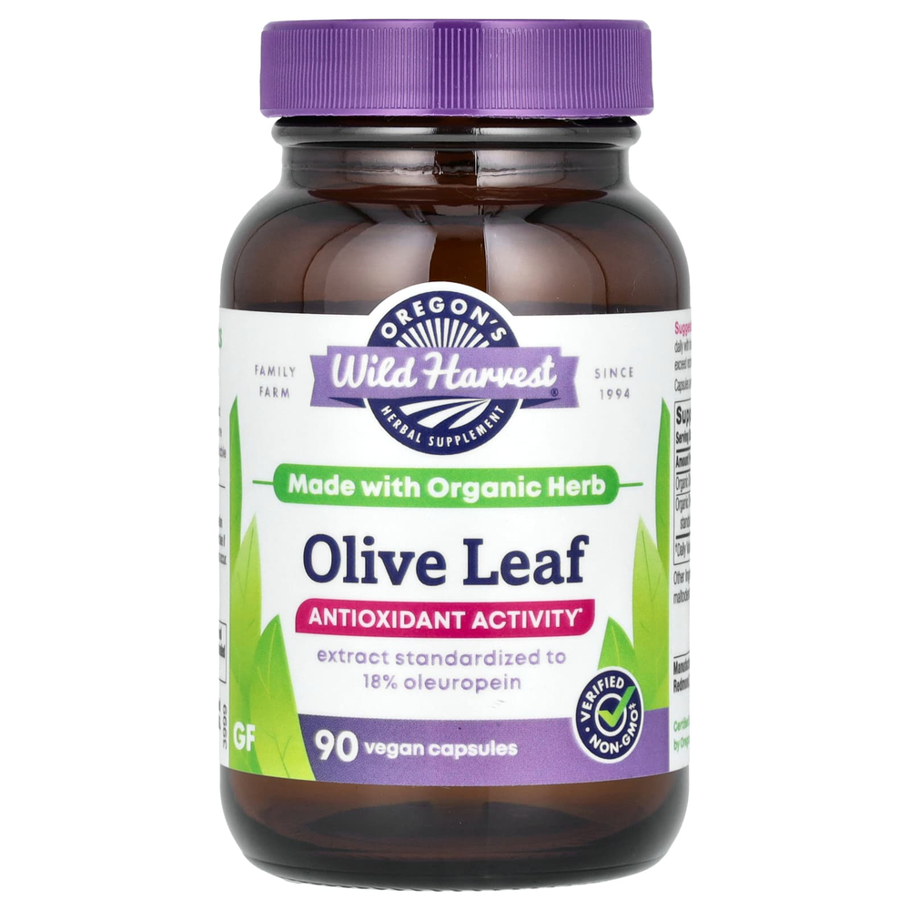 Oregon's Wild Harvest, Olive Leaf, 90 веганских капсул