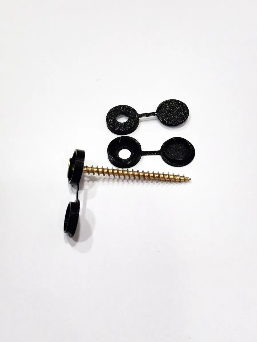 Пластиковые заглушки для саморезов, черные - 100 шт.