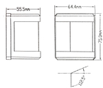 Бортовой Навигационный огонь светодиодный красный, белый корпус (10269212)