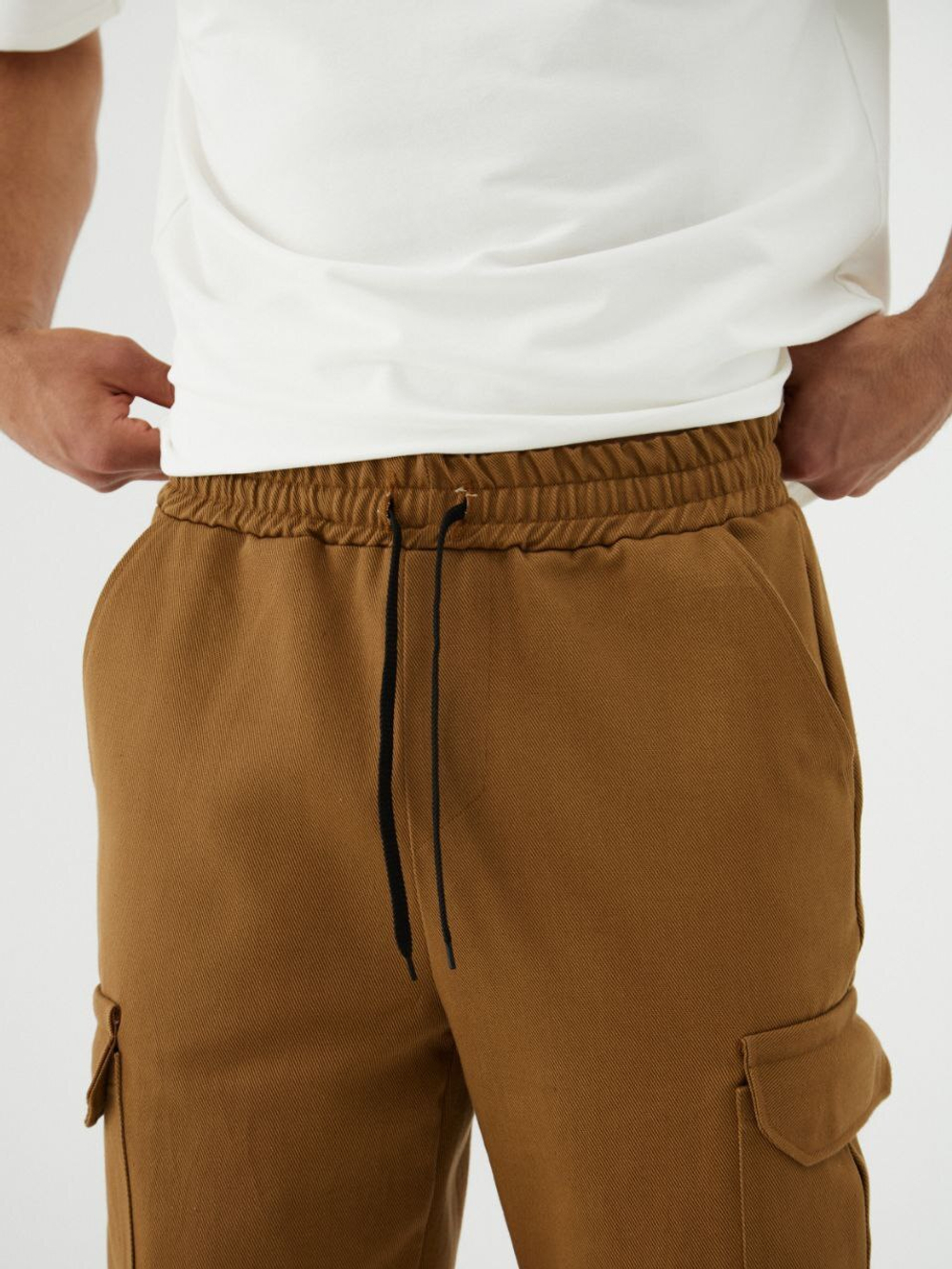 Джоггеры карго хлопковые. Кемэл