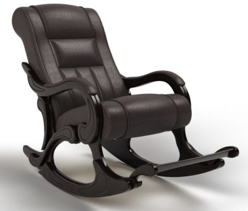 Кресло-качалка «Лейбл» Экокожа — Dark-brown