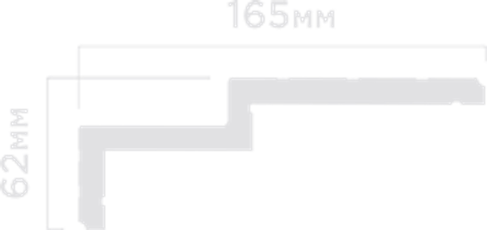 Карниз HiWood, 62x165 мм