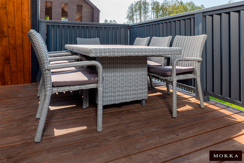 MOKKA BELLA стол прямоугольный с деревянной столешницей