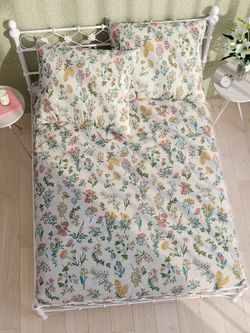 Постельное белье Сказка "Ботаника" 2-спальный наволочки 50х70 2шт Простынь на резинке 160х200 см Пододеяльник 175х215 см