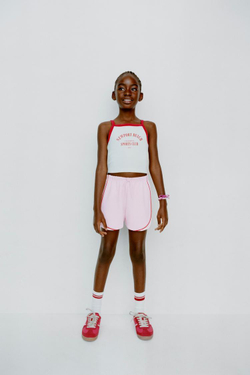 ZARA ШОРТЫ-БЕРМУДЫ ИЗ СМЕСОВОГО МОДАЛА С ОКАНТОВКОЙ, РОЗОВЫЙ