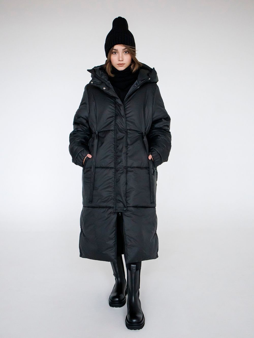 Пуховик ko-ko-ko зимний женский черный