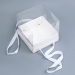 Коробка для бенто с ручками - лентами, 17×17×15 см