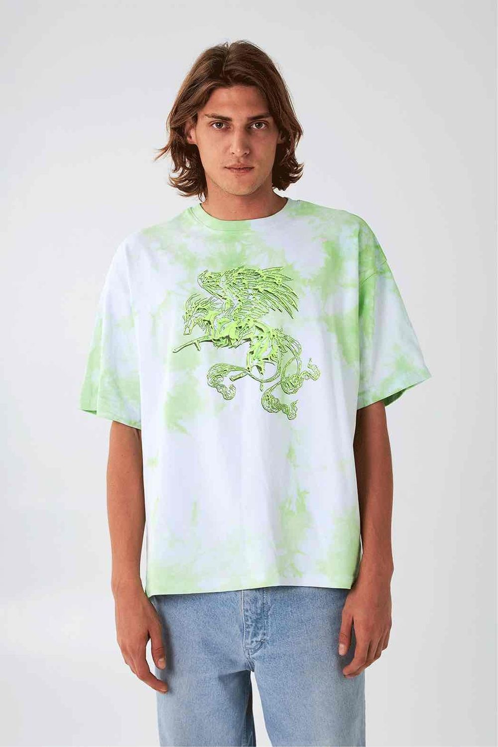 Футболка HELGI INGVARR Змей-Огненный волк Зеленая