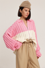 Кардиган на молнии с косами