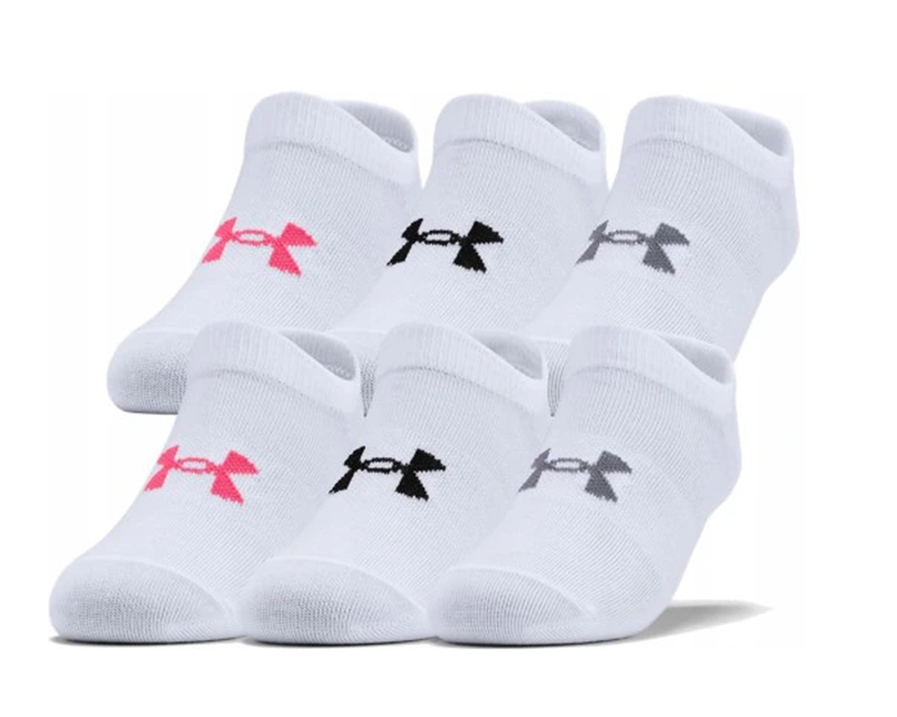 Теннисные носки Under Armour Girls' UA Essentials No Show 6Pack - белый