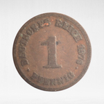 Germany, 1 Pfennig - Wilhelm I, 1876, F
