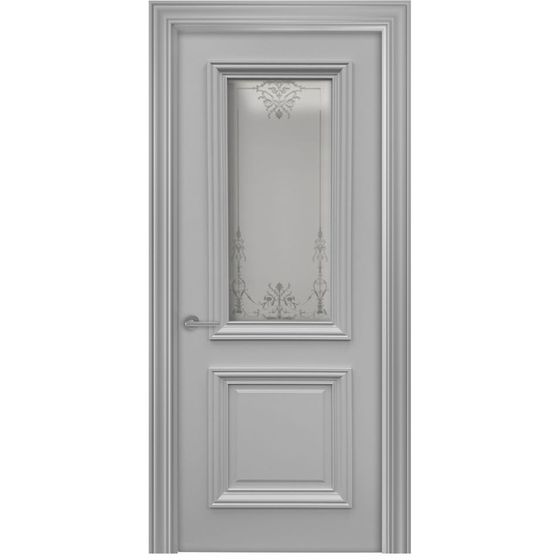 Цена на Межкомнатная дверь эмаль Шервуд 2 Багет RAL 7047 остеклённая 1 Купить Межкомнатная дверь эмаль Шервуд 2 Багет RAL 7047 остеклённая 1