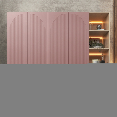 Шкаф Агератум МДФ четырехсекционный с стеллажом Лайн бохо (0,27) А10017 матовая - Дуб Сонома 3025  220*50*240