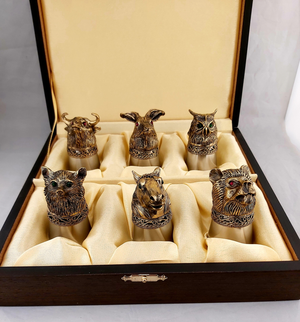 Стопки-перевертыши "Звери" №10, в наборе 6 шт.