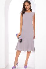 Платье футляр с воланом (серое) П8348 LT Collection (Акция)