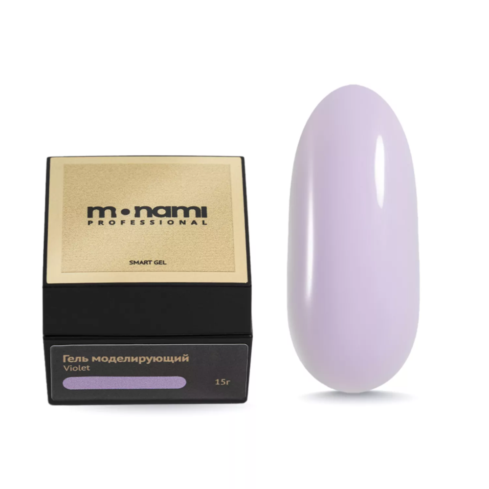 Monami Smart Violet Gel - Гель жесткий моделирующий сиреневый, 15гр