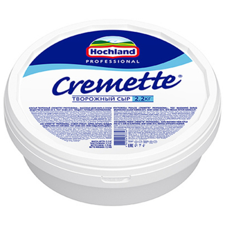 Сыр творожный 65%, Hochland Cremette 2,2 кг