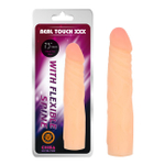 Гибкий фаллоимитатор 17 см. (Цвет: телесный)