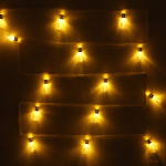 Гирлянда для дома 4 м, 20 ламп LED с насадками «Лампа спираль», прозрчный провод, Теплый белый (с возможностью соединения)