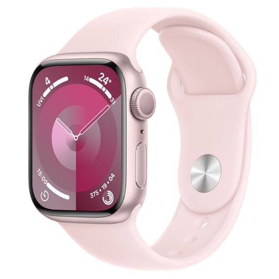 Часы Apple Watch Series 9 GPS 41mm Aluminum Case with Sport Band (Розовый) S/M