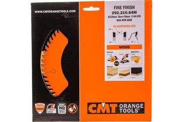 Диск пильный по дереву (210х30х2,8/1,8 мм; Z64) CMT 292.210.64M