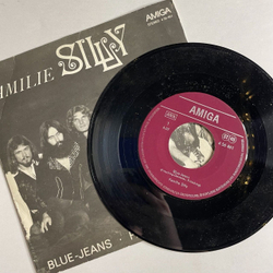 Винтажная виниловая пластинка LP Familie Silly Blue Jeans, Pack Deine Sachen (ГДР 1980) 7 дюймов, 45 RPM, Single