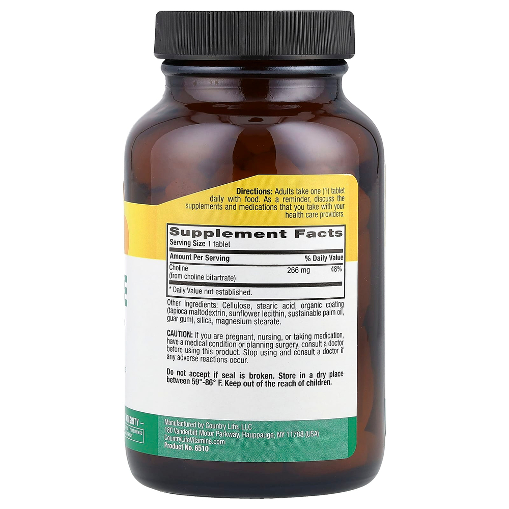 Country Life, холин, 100 таблеток