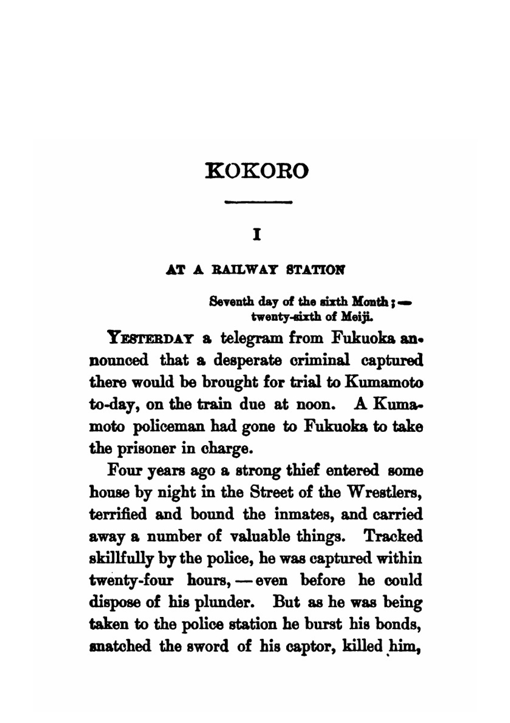 Kokoro. Hints and echoes of Japanese inner life | Lafcadio Hearn