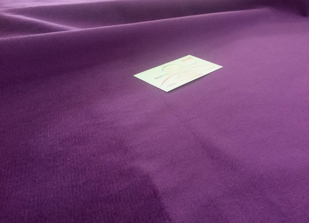 Велюр фиолетовый однотонный