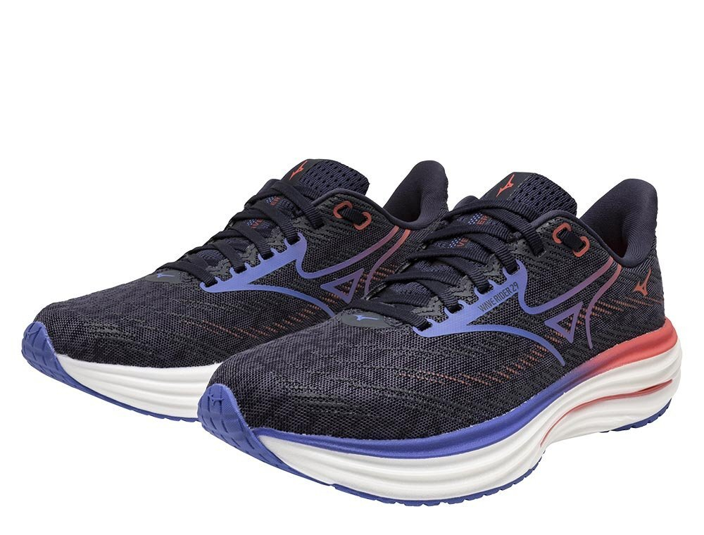 Кроссовки для бега женские Mizuno Wave Rider 29 Сине-Фиолетовые