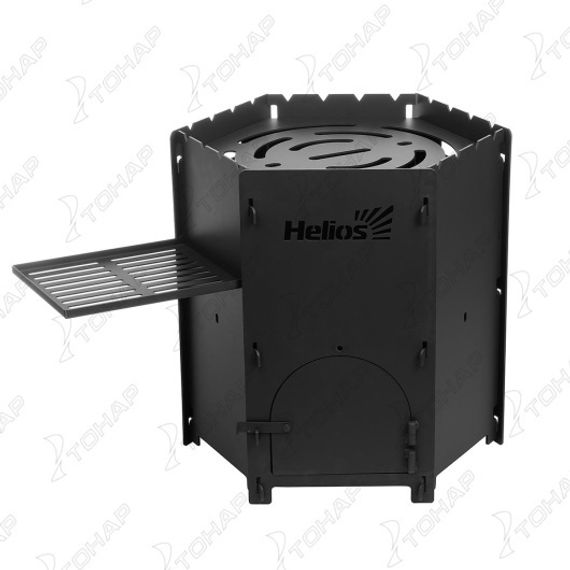 Печь под казан сборная ПКM-02С, дверца, столики, ст.3 мм, терм.покрытие, сумка (T-HS-PKM-02S) Helios