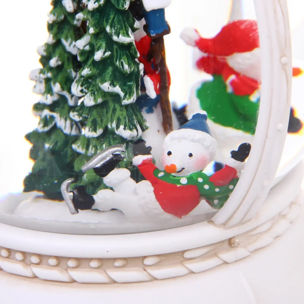 Сувенир с подсветкой «Волшебная лампа» 10,5*10,5*20 см, мелодия, подсветка, эффект снегопада (работает от 3*АА, USB)