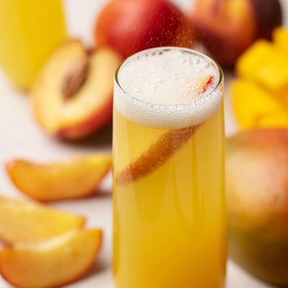 Беллини с персиком и манго (Peach Mango Bellini)