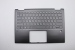 Верхняя панель с клавиатурой (топкейс) для ноутбука Lenovo Yoga 720-13IKB серая, с подсветкой, раскладка - русская (5CB0N68007)