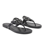 кожаное вьетнамки miller pave TORY BURCH - черный(145945)