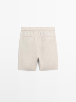 Massimo Dutti Короткие бермуды из 100% льна, песочный