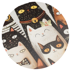 Альбом для рисования (Скетчпад) 195х195 мм, 40 л, блок - белый офсет 100 г/м², арт. 72622 ВЕСЕЛЫЕ КОТЫ /обложка полноцветная печать, гребень по короткой стороне, тиснение фольгой/