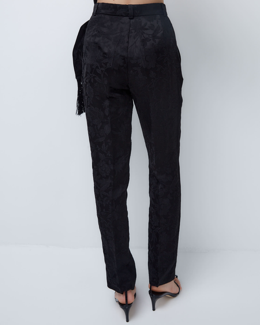 Брюки из жаккардовой вискозы Гуччи черный