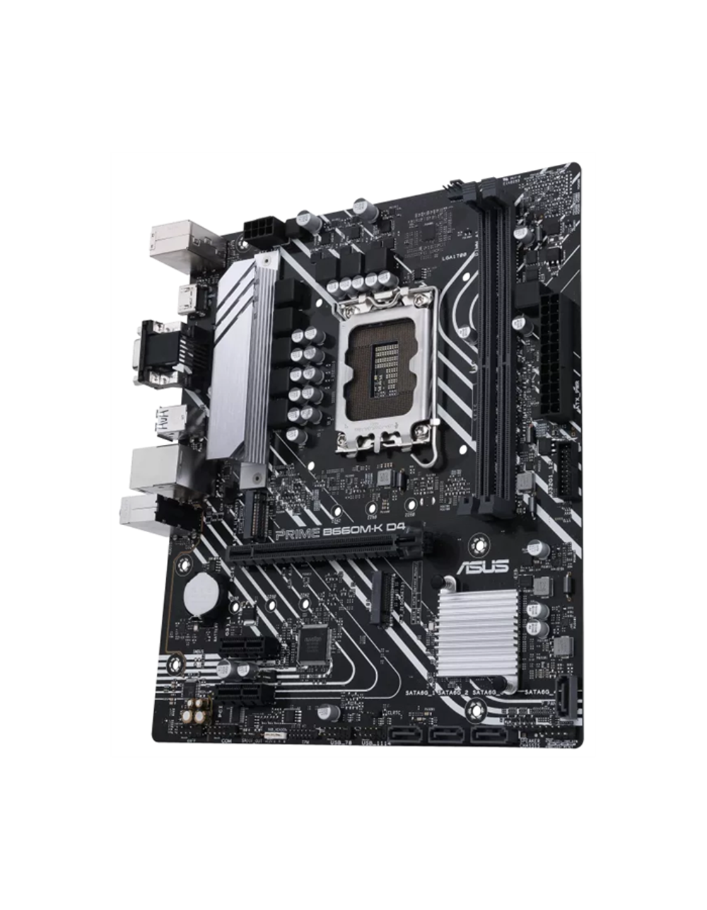 ASUS PRIME B660M-K D4, LGA1700, B660, 2*DDR4, 4*SATA, 2*M.2, 4*USB 3.2, 2*USB 2.0, 1*PCIx16, 2*PCIx1, D-Sub+HDMI, mATX; 90MB1950-M0EAY0