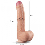 Фаллоимитатор KING SIZED Platinum с двойным покрытием (28*5,3)