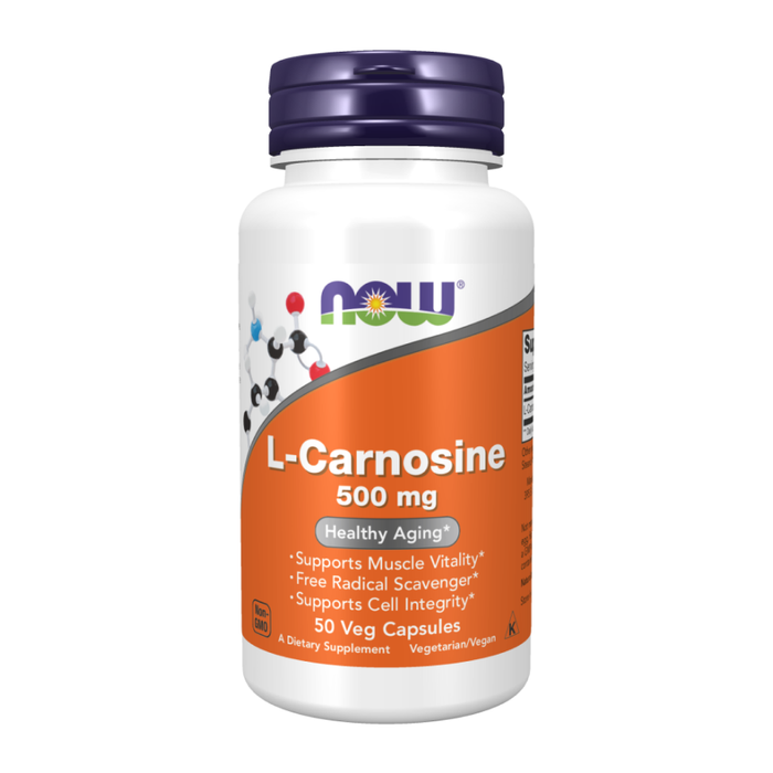 L-карнозин 500 мг, L-Сarnosine 500 mg, Now Foods, 50 капсул