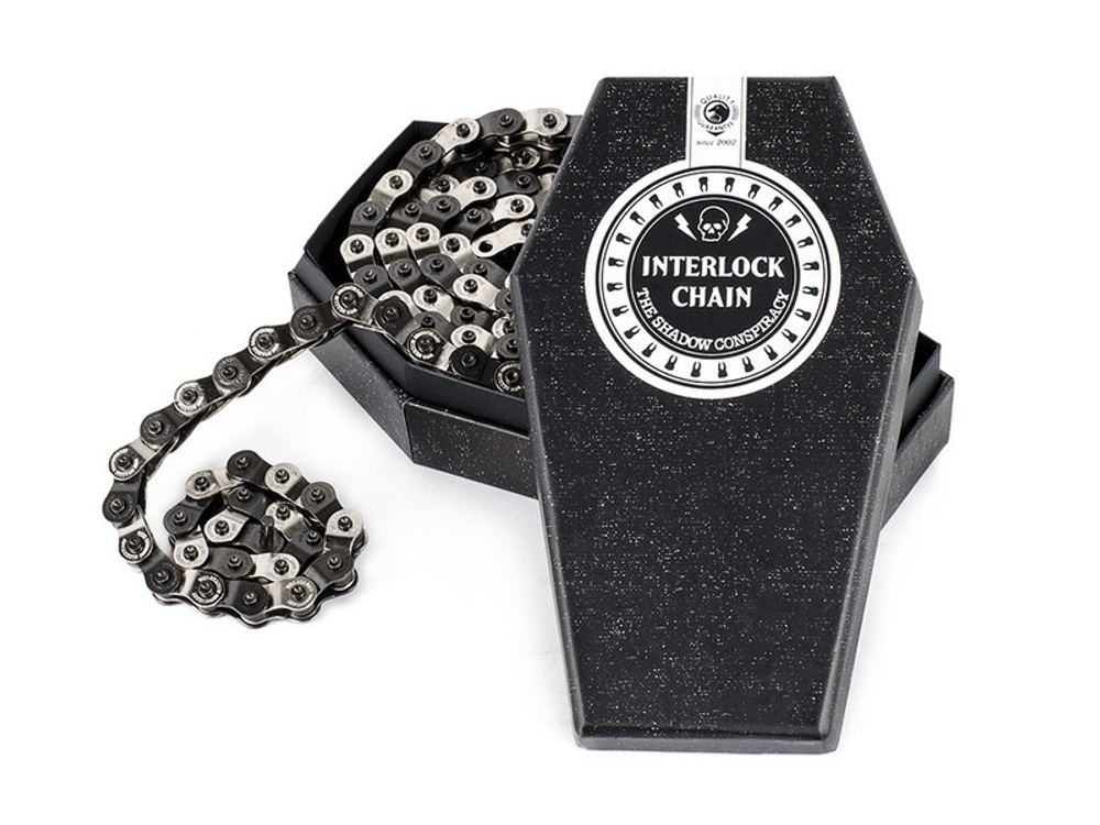 BMX Цепь Shadow Interlock v2 / ((серебристый / черный) арт: 141-06160)