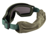 Маска стрелковая ShotTime Puma, защитная, зелёная, линза серая