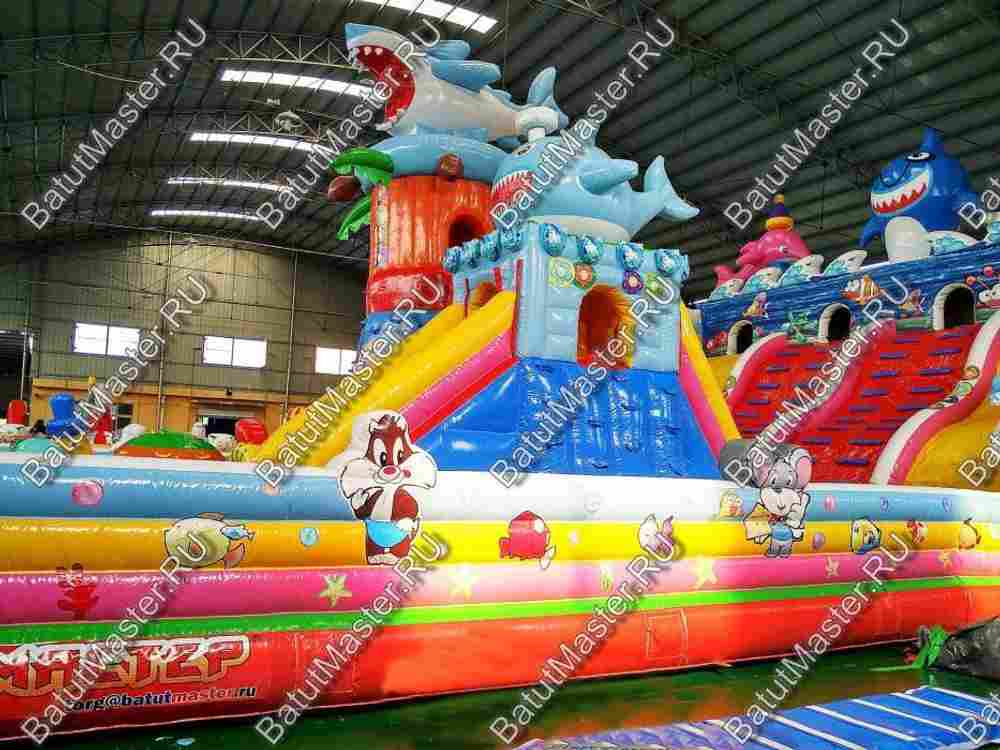Коммерческий надувной батут "На морском дне" 20*10*7 м
