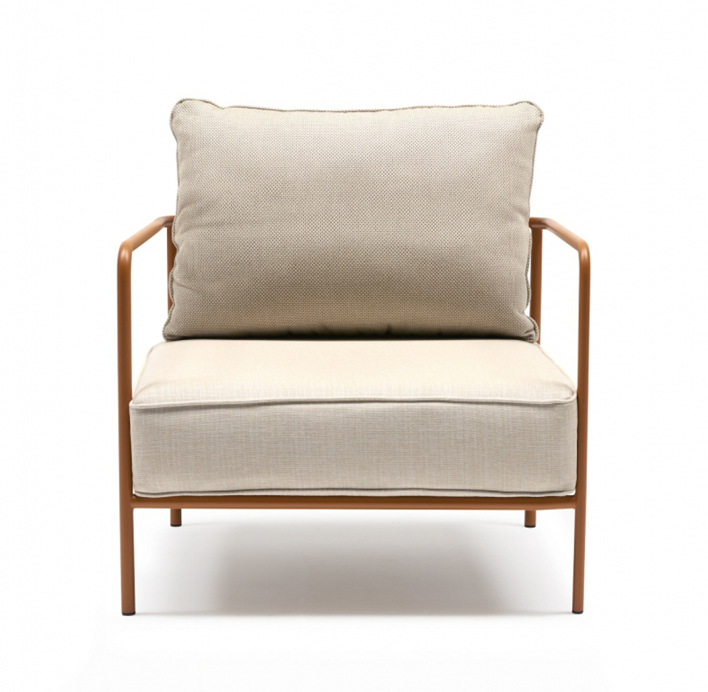 Кресло лаунж c подушкой Scab Design Flap, терракотовый, кремовый