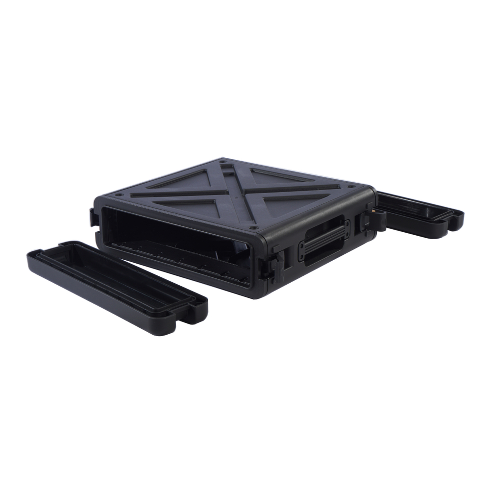 Ударопрочный пластиковый Рэковый кейс 2 юнита KZCASE@RACK2U