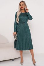 Платье с юбкой-плиссе (морская волна) Р11-2009/4 Nikol