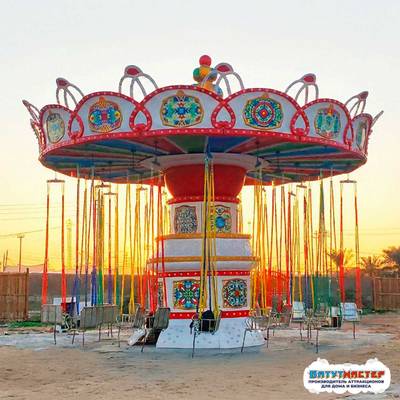 Детская цепочная карусель «Летающий сад», 24 места 15×15×7 м
